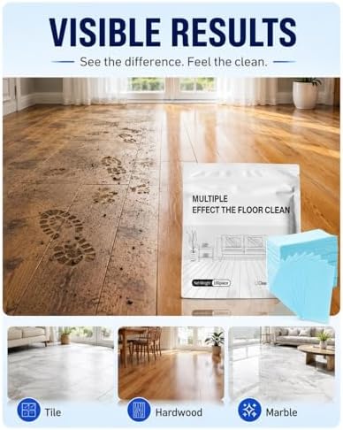 Multi Effect Floor Clean Tablets Cleaning Tables Mopping Cleaner Multiple Tablet Surface Wood Hardwood Sheets Sheet Floors Effects Multipurpose Extra Thick Pack Tables Concentrated(Blue200pcs) - Image 3