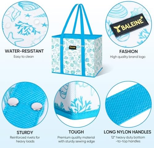 BALEINE 1PK Reusable Grocery Bags, Heavy Duty Shopping Tote Bag - Image 4