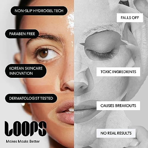 LOOPS VARIETY LOOP KIT - Hydrogel Korean Face Mask for Every Skin- Five Collagen Face Masks fo, Detoxifying, Repairing, & Rejuvenating - Gifts for Women, Stocking Stuffer - 5 Pc