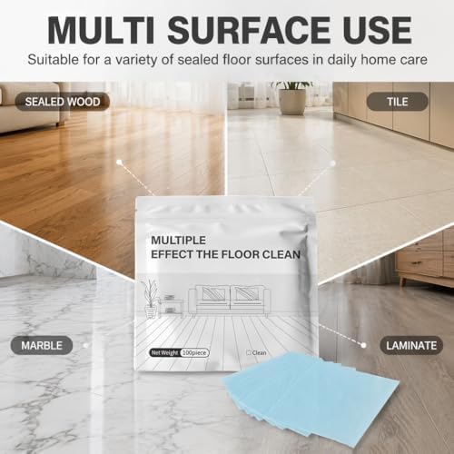Multi Surface Floor Cleaning Tablets, 100 Piece Floor Cleaning Tablets Multi Surface Cleaner, Multiple Effect the Floors Clean, Concentrated Cleaner for Hardwood, Tile, Laminate and More (1 Pack) - Image 3