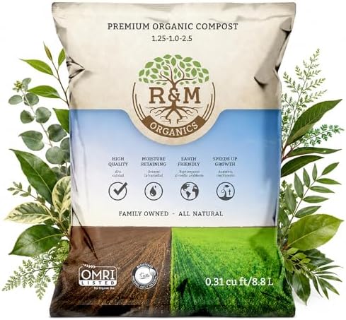 R&M Organics Compost Soil Amendment Fertilizer for Garden Plants & Lawns by RMOrganic