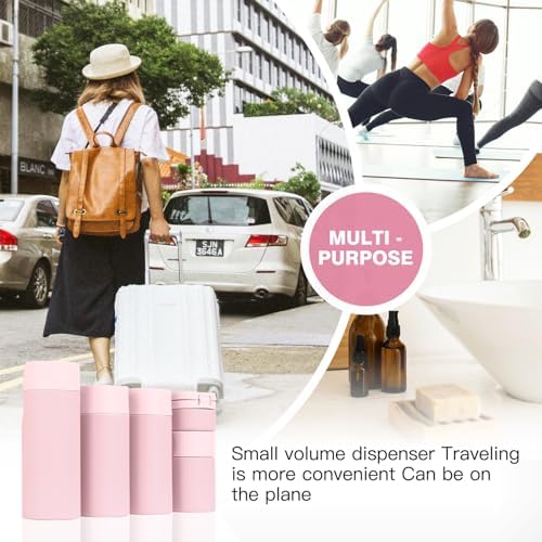 Travel Bottles for Toiletries, 5 Pack Travel Size Containers, TSA Approved Leak Proof - Silicone Toiletry Containers with Clear Bag for Shampoo, Conditioner & Lotion, Travel Essentials - Image 6