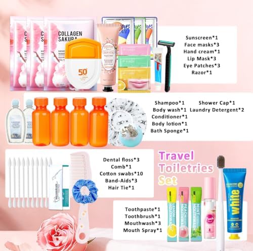 44PCS Travel Kit,Travel Set for Bath and Body,Hydrating,Moisturizing Airplane Trip Toiletry Bag for Smooth Skin,Travel,Vacations,and Everyday Essentials - Image 6