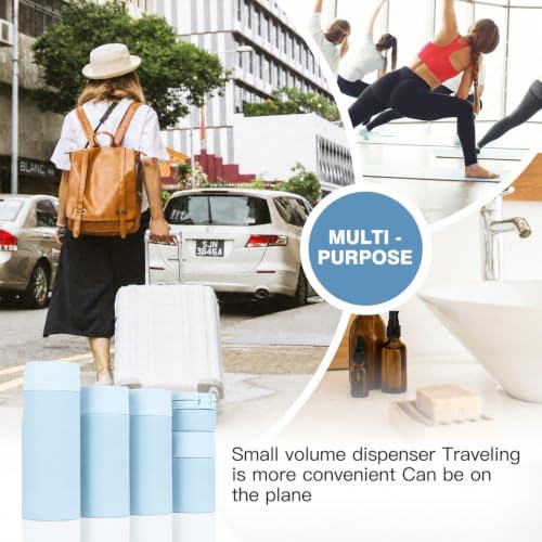 Travel Bottles for Toiletries, 5 Pack Travel Size Containers, TSA Approved Leak Proof - Silicone Toiletry Containers with Clear Bag for Shampoo, Conditioner & Lotion, Travel Essentials - Image 6