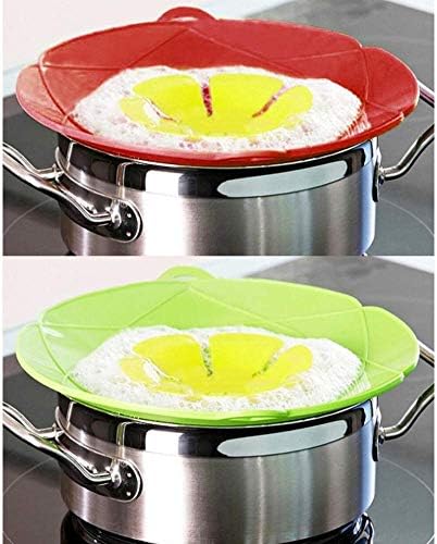 2 Pack Spill Stopper Lid Cover, 10.2 inch and 11 inch, Boil Over ‎Spill Stopper, Microwave Splatter Food Cover, BPA-Free Silicone Lids and Dishwasher Safe, for Home Kitchen - Image 2