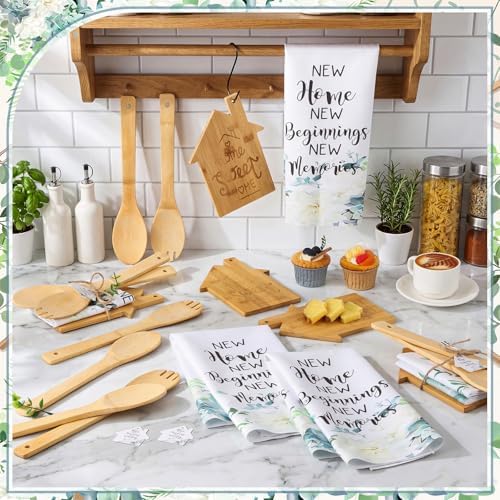 Geelin 31 Pcs Housewarming Gift Set, House Shape Cutting Board Towels - Image 4