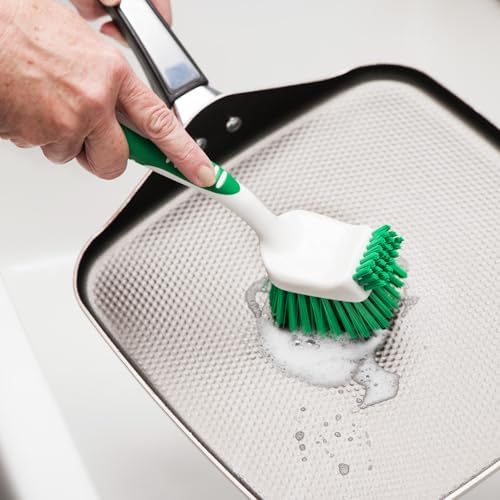 Libman Dish Brush Set with Long Handle - Deep Cleaning Brushes - Dish Scrubber & Scraper - Kitchen Scrub Brush for Dishes, Sinks, Pots, Pans, Vegetables - Image 5