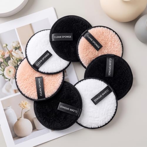 6 Pcs Double-Sided Facial Cleansing Pads Reusable Makeup Remover Pads - Image 5