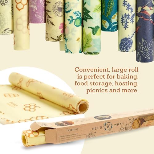 Bee's Wrap Beeswax Wrap Roll, 14 x 52 in - Garden Party - Image 4