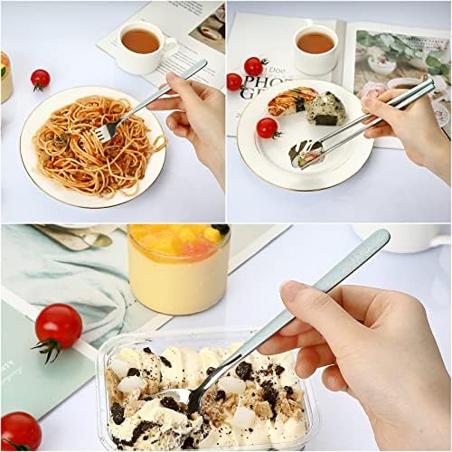 DEVICO Travel Utensils with Case, 4 Piece Portable Silverware Set for Work - Image 3