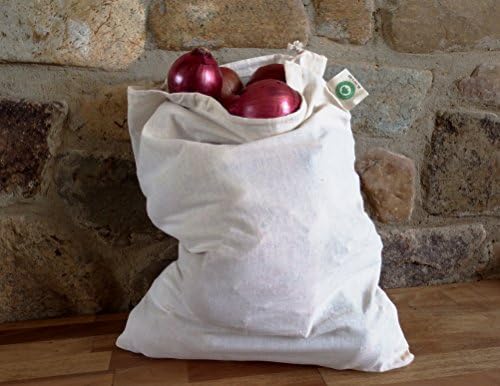 Reusable Bulk Bin Bags for Bulk Foods - Reusable Cloth Kitchen Bags for Dry Goods - 100% Organic Cotton Muslin Sacks for Produce, Home Storage and Toys (3 Large, 3 X-Large) - Image 4