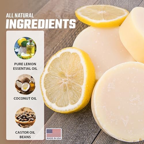 Old Town Soap Co. Lemon Dish Soap Bar - 3 Pack Solid Dish Soap for Dishes, Natural Zero Waste Dishwashing Bar 4oz, Plastic-Free Eco-Friendly Kitchen Soap for Sustainable Cleaning | Made in USA - Image 5