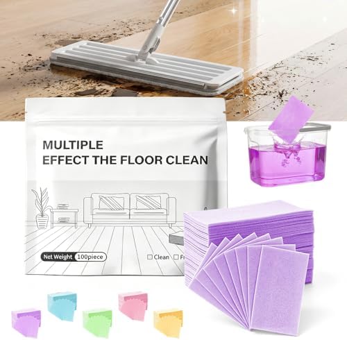Multi-Surface Floor Cleaner Tablet, 2026 New Floor Cleaning Solution Tablets, Dissolvable Pre-Measured Deep Cleaning Cleaning Solution, for Tile & Vinyl Floors (Purple - 100pcs) by SICOSPI