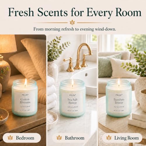 Scented Candles Gift Set, 6-Pack 7 oz Soy Candles, Fresh Botanical Scents - Image 6