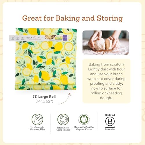 Bee's Wrap Beeswax Wrap Roll, 14 x 52 in - Fresh Squeeze - Image 3