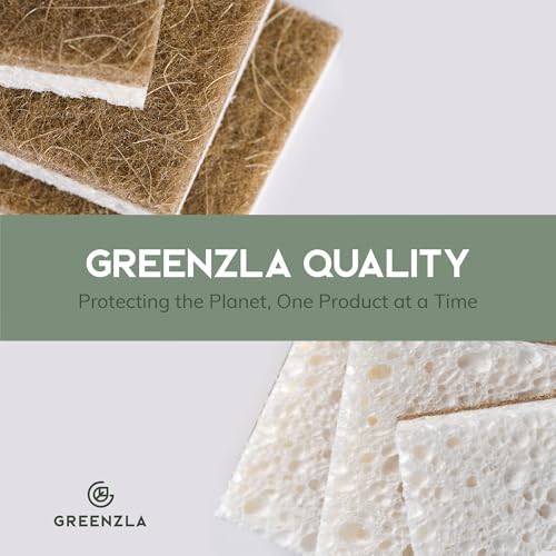 GREENZLA 6 Pack Kitchen Sponges | Non-Scratch Hemp & Sisal - Image 7