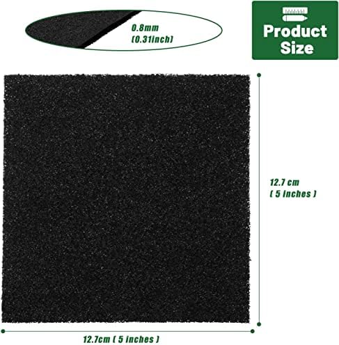 10 Pack Square Compost Bin Filters Spare Activated Carbon Filter Sheets for Indoor Kitchen Compost Bucket Countertop and Recycle Bin (5 Inches) - Image 2