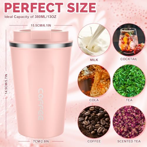 CS COSDDI 12 oz Coffee mug - Stainless Steel Coffee Cup with Leakproof Lid - Image 3