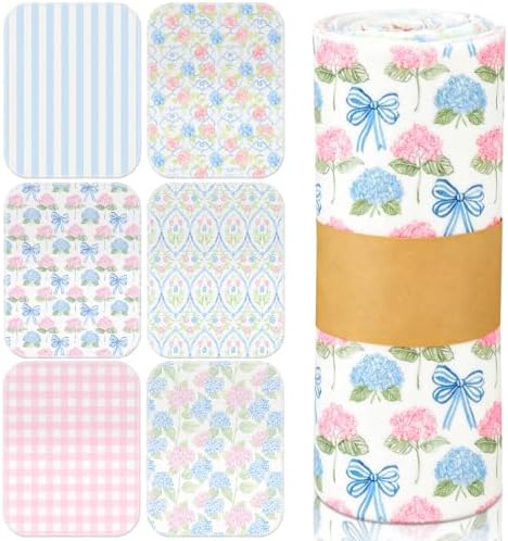 36 Pack Reusable Kitchen Cloths Cotton Towels, Pastel Hydrangea by Noveread