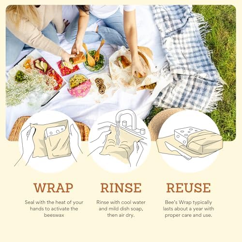 Bee's Wrap Beeswax Bread Wrap - Botanical - Image 6