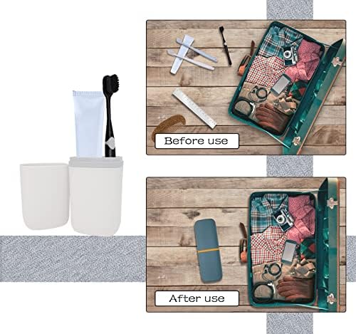Toothbrush Travel Case, Travel Toothbrush Cup Holder Portable Toothbrush Travel Container Portable Toothpaste Storage Travel Toothbrush Holder for Camping Business School Trip Home - Image 4