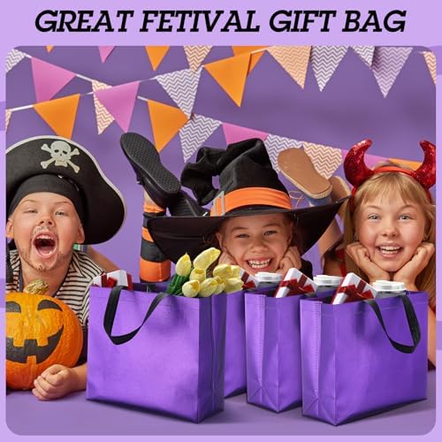 Eccliy 80 Pcs Reusable Gift Bags, Large, Purple - Image 3