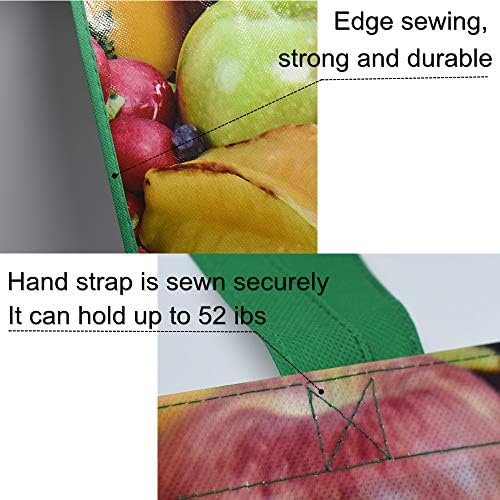 FENELY 6 Pack Reusable Grocery Bags for Shopping, Foldable Large Tote Bags Heavy Duty, Eco-Friendly Ripstop Waterproof - Image 3