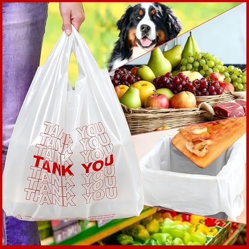 TashiBox 200 Ct Plastic bags,Thank You bags, Shopping Bags - Image 5
