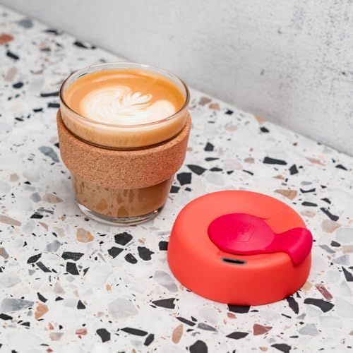 KeepCup Brew Cork, Reusable Glass Tumbler with Natural Cork, Tall Coffee Cup 12oz/340ml - Daybreak - Image 5