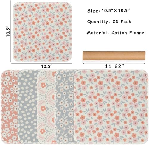 25 Pack Reusable Tissue Paperless Towel Roll Washable Cotton for Kitchen Towels Zero Waste Products Replacement Tissue (RT-D) - Image 2