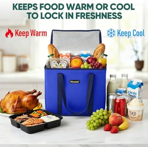 BALEINE 1PK Insulated Reusable Grocery Bag, Heavy Duty Shopping Tote - Image 4