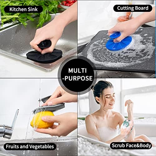 Silicone Dish Scrubber, Non-Scratch Scrub Spong for Washing Dish, Pot, Pan - Image 6