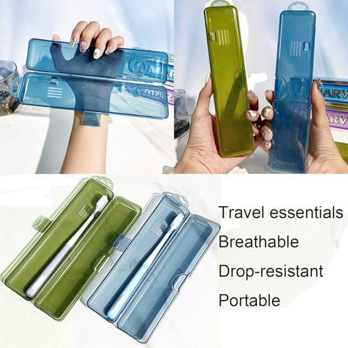 2 Packs Toothbrush Travel Case, Breathable Toothbrush Travel Holders - Image 2