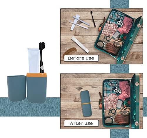 Travel Toothbrush Cup Case, Toothbrush Travel Container Portable Travel Toothbrush Holder Toothpaste Storage for School Camping Business Trip Bathroom - Image 4
