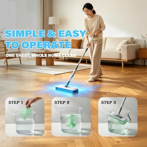 100 Piece Floor Cleaning Tablets, Multi-Surface Cleaner, 2026 Upgraded Multi-Effect Dissolvable Pre-Measured Deep Cleaning Tablets for Tile Vinyl Hardwood Laminate Kitchen Bathroom (Blue) - Image 3