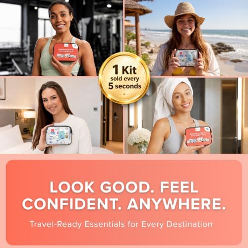 13-Piece Women’s Travel Toiletry Kit – With Premium Brand-Name Travel Toiletries - Image 6