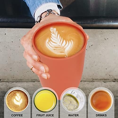 Wrova Wheat Straw Cups 6 PCS Good Alternative to Plastic Reusable Cups 20 oz Unbreakable Drinking Cup Reusable Dishwasher Safe Water Plastic Glasses Mixed Color - Image 4