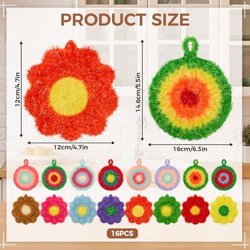 Kenning 16 Pcs Dish Scrubber Non Scratch Dish Washing Scrubbers - Image 2