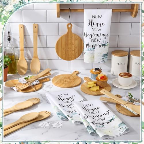 Geelin 31 Pcs Housewarming Gift Set, Round Cutting Board Towels - Image 4