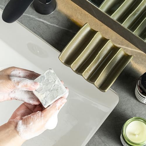 Bar Soap Holder, Ceramic Soap Dish for Shower, Bathroom Soap Saver - Image 5