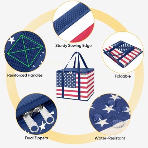 BALEINE 1PK Insulated Reusable Grocery Bag, Heavy Duty Shopping Tote - Image 7