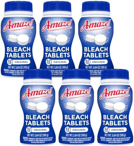AMAZE Ultra Concentrated Bleach Tablets – Original Scent [CASE- 6 bottles] by Amaze