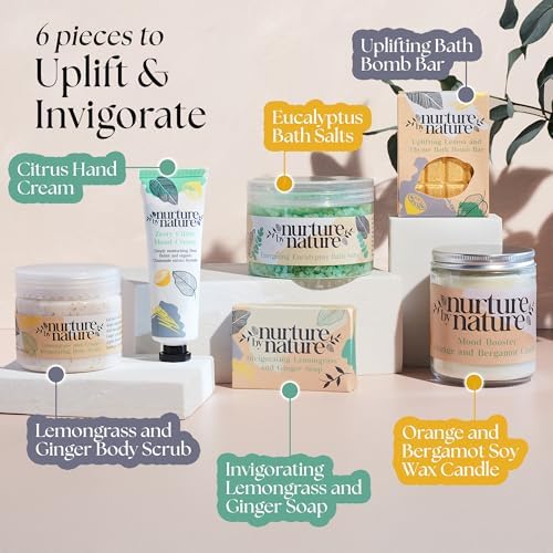 Nurture by Nature Vegan Gifts for Women - Home Spa Kit, Bath Set - Image 3