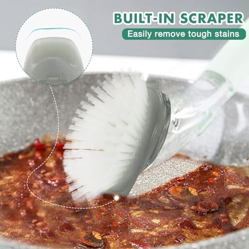 Soap Dispensing Dish Brush Refills, 6 Pack Dish Brush Replacement Head - Image 4