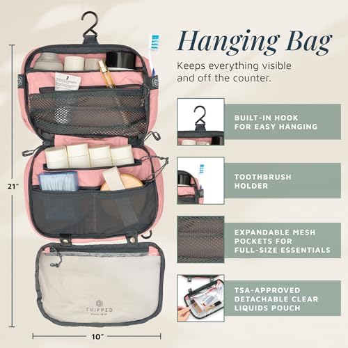 TRIPPED Travel Gear 3-Piece Travel Toiletry Bag Set - Image 3