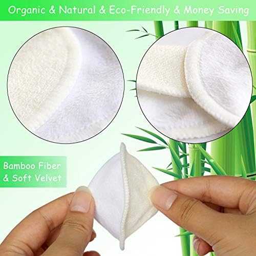 Pinowu Reusable Makeup Remover Pads (16pcs Pads + Carry Bag + Wash Bag), Washable Eco-Friendly Cotton Rounds Face Wipe for All Skin Types - Image 4