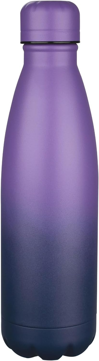OWS 17oz Insulated Water Bottles Bulk 1/2/4 Pack, Metal Sports Water Bottles, Double Wall Vacuum BPA-Free Flask for School, Sports(purple navy 1pc)