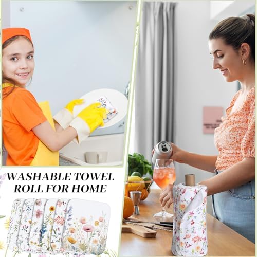 36 Pack Reusable Kitchen Cloths Cotton Towels, Wildflowers - Image 6