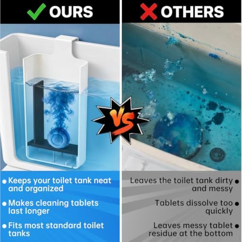 2 PCS Toilet Tank Cleaning Tablet Holder Toilet Cleaner Tablets Buffer Box - Image 5