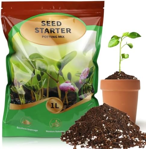Doter Seed Starter Potting Soil Mix 1qt, Seed Starting Mix for Germination and Growth, Loamy Compost Well-Drainaged Soil Fit for Vegetable, Flower, houseplant by Todobetter